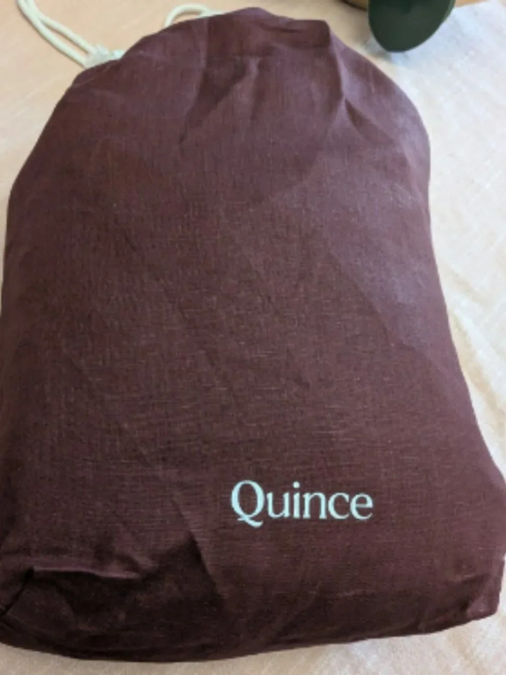 NEW Quince Bordeaux FULL/QUEEN European Linen Duvet Cover. NO SHAMS
